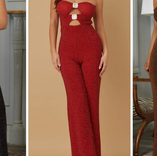 Choo Jumpsuit Red