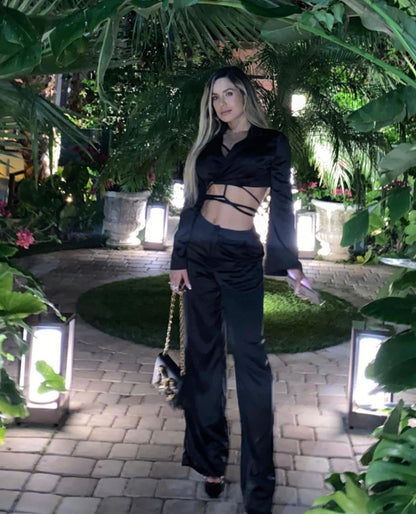 Women's black tailored fashion outfit - Venetian Benny by CRO Store